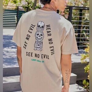 Last Call Co Three Rules T-Shirt Size Large Say No Evil Hear No Evil See No Evil